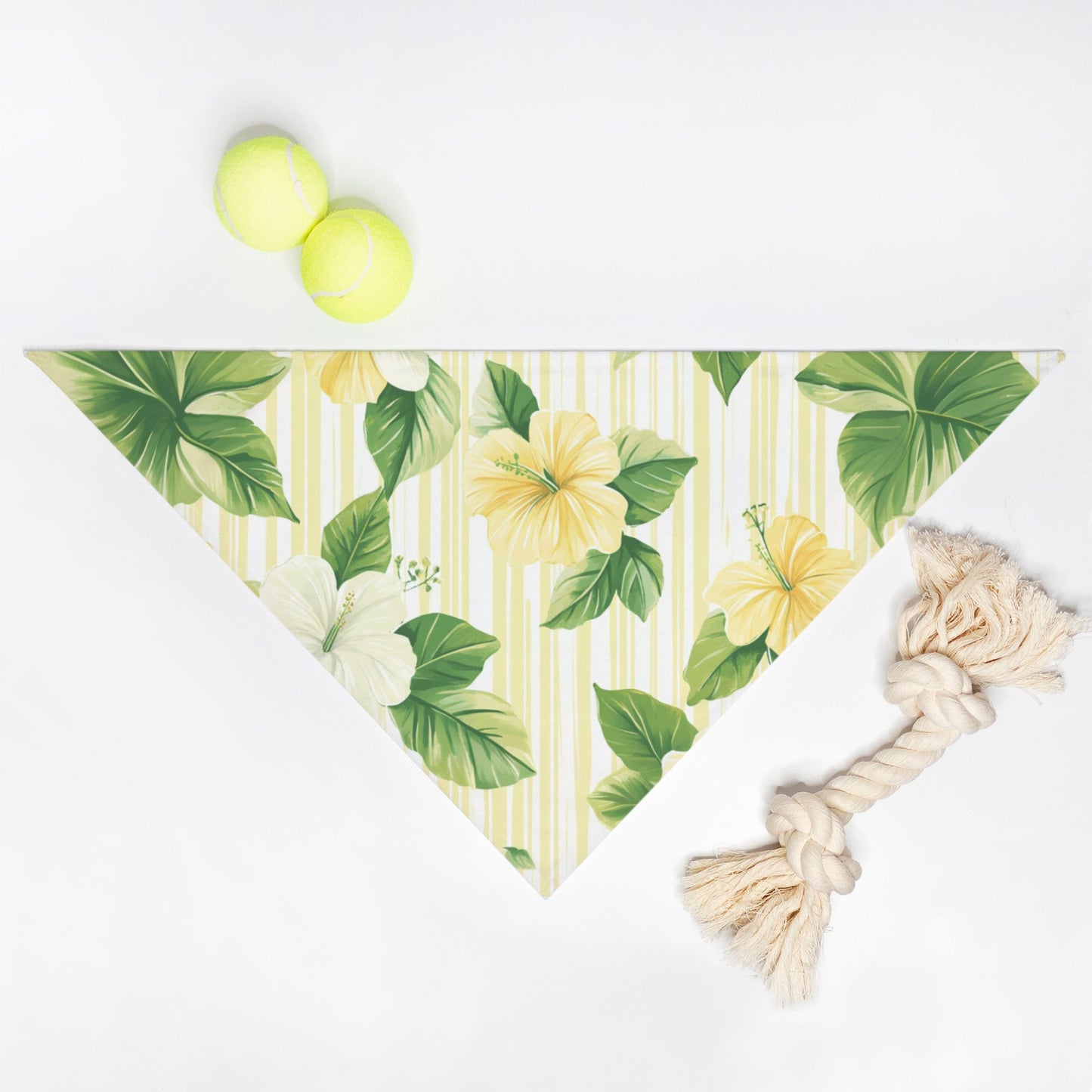 Hibiscus Pet Bandana Yellow