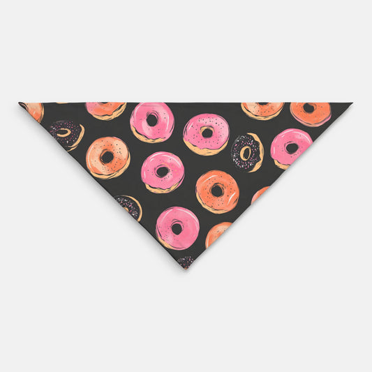 Donuts Pet Bandana Pink/Black