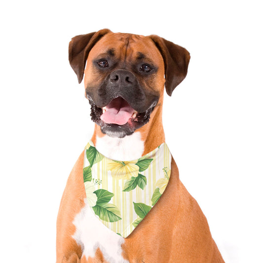 Hibiscus Pet Bandana Yellow