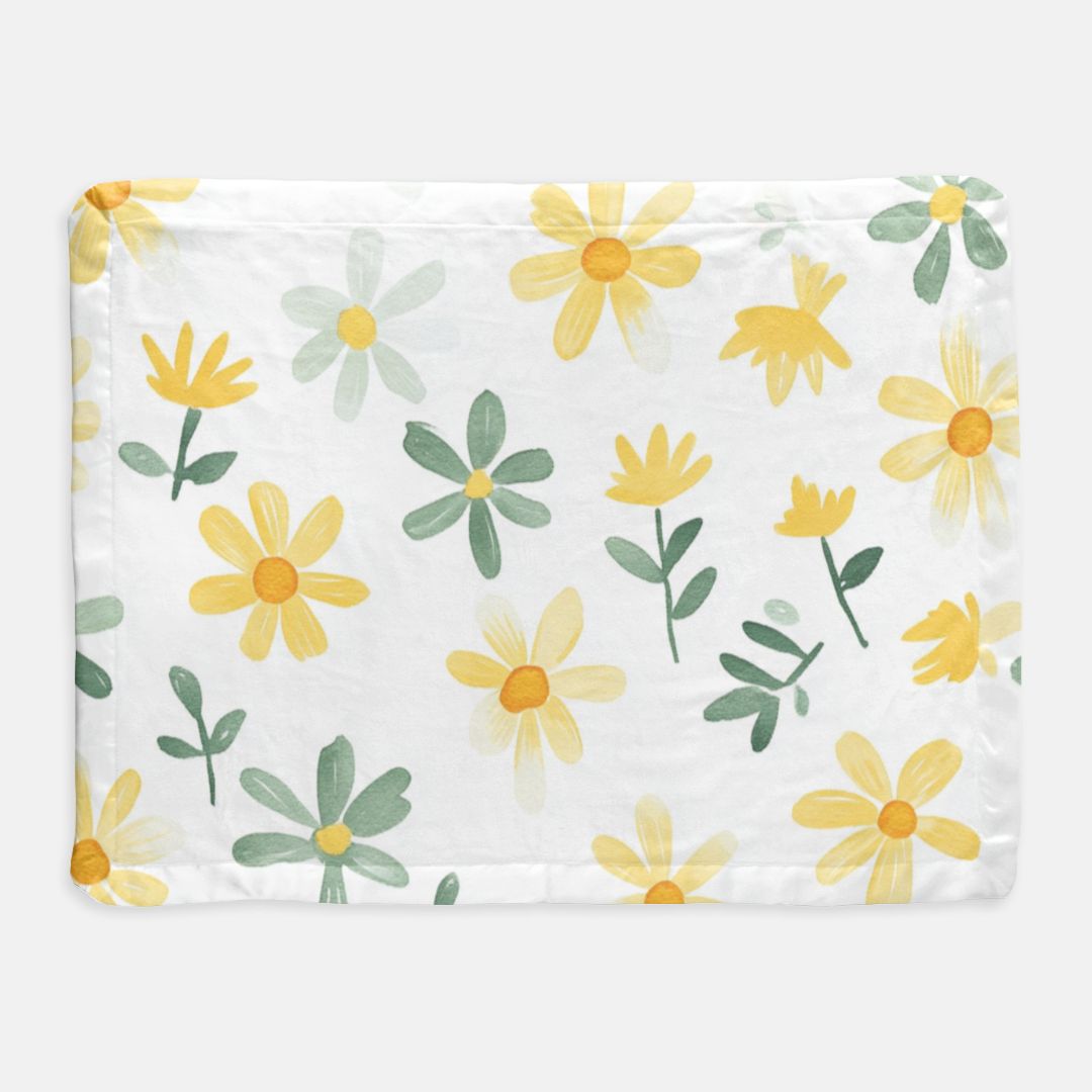 Daisy Satin Trim Blanket