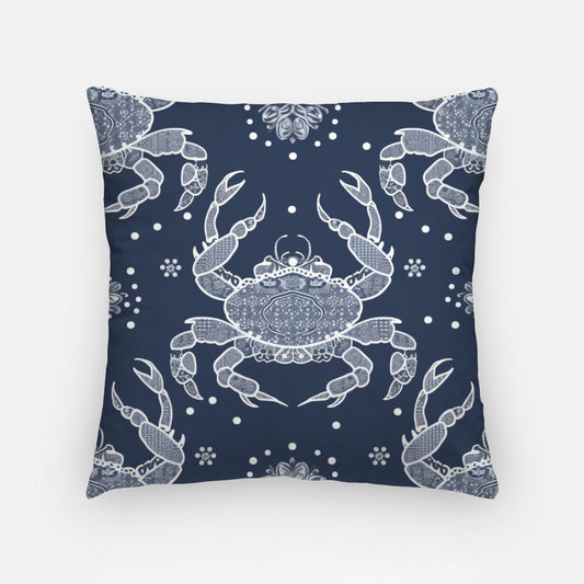 Blue Crab Artisan Pillow Case 18 Inch
