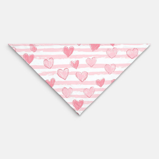 Heart Pet Bandana Pink