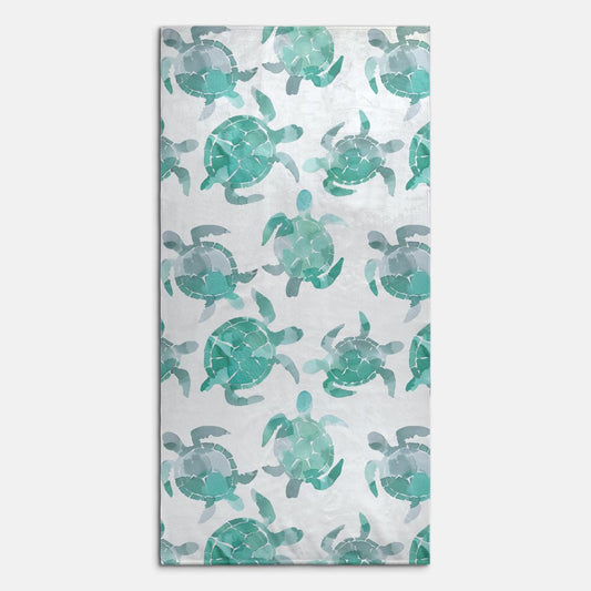 Teal Turtle Beach Towel