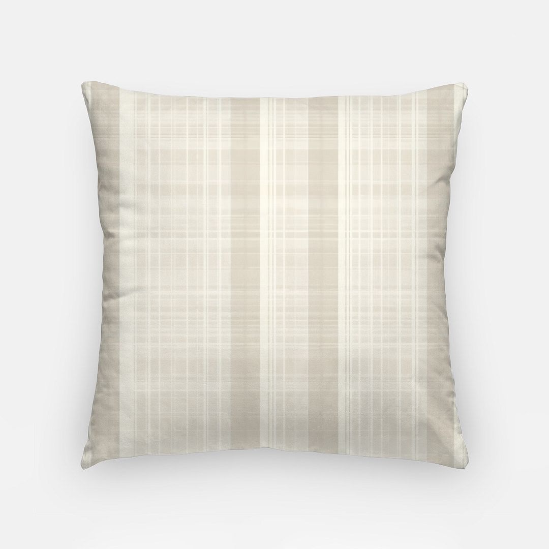 Tan Faded Stripes Artisan Pillow Case 18 Inch