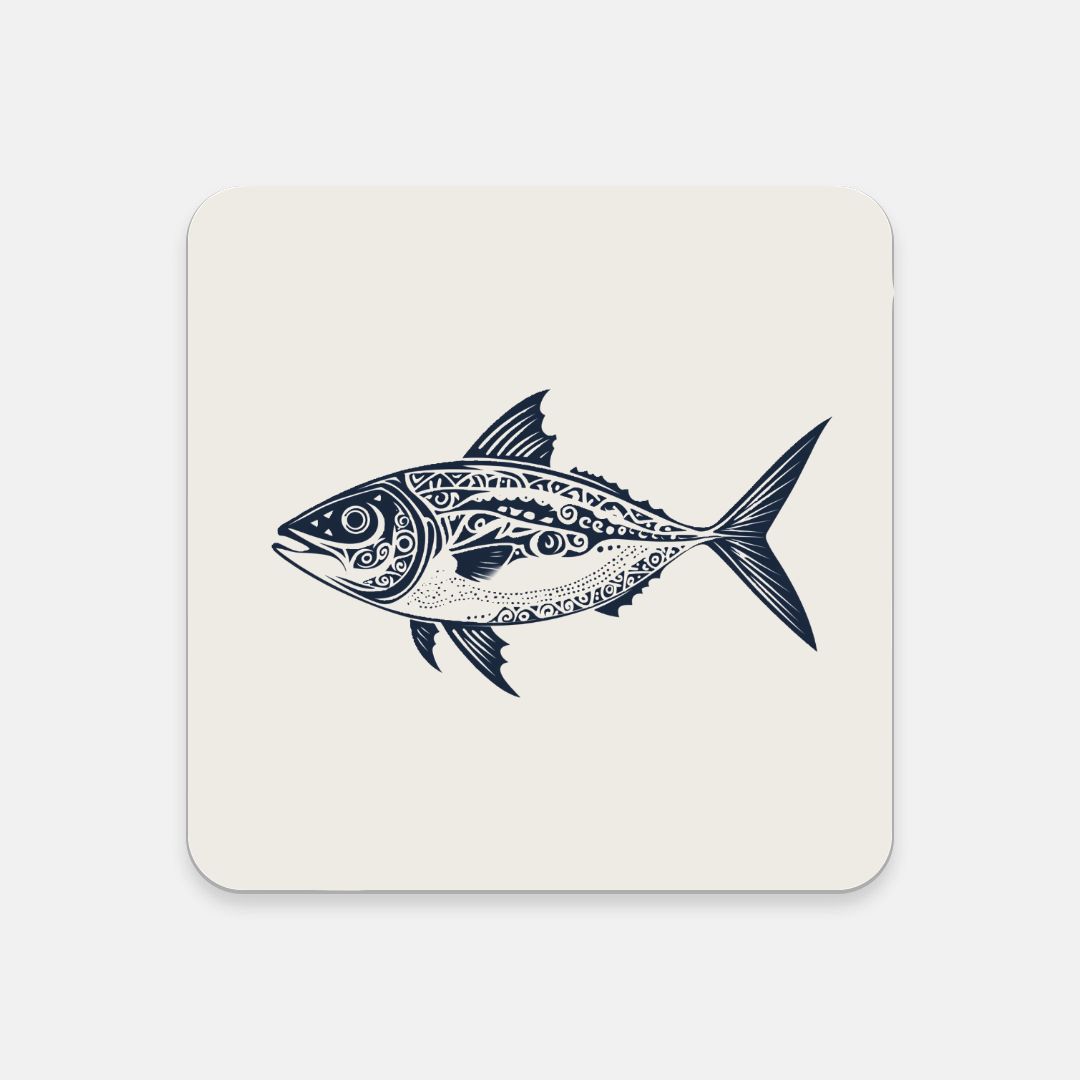 Tribal Bluefin Cork Back Coaster