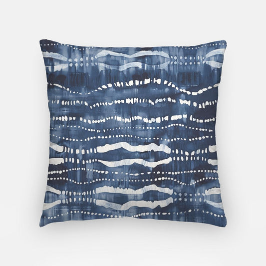 Blue Batik Artisan Pillow Case 18 Inch