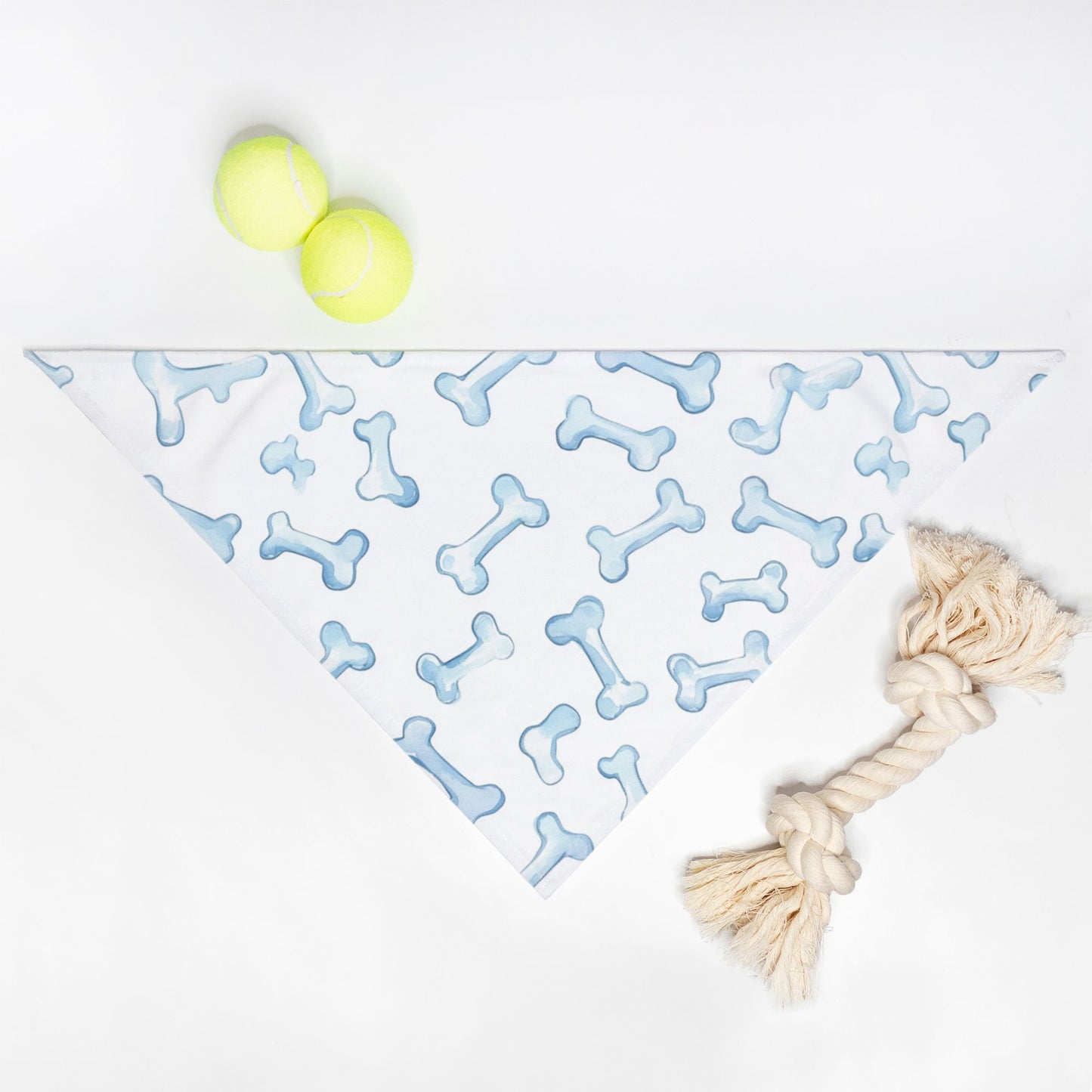 Dog Bone Pet Bandana - Blue