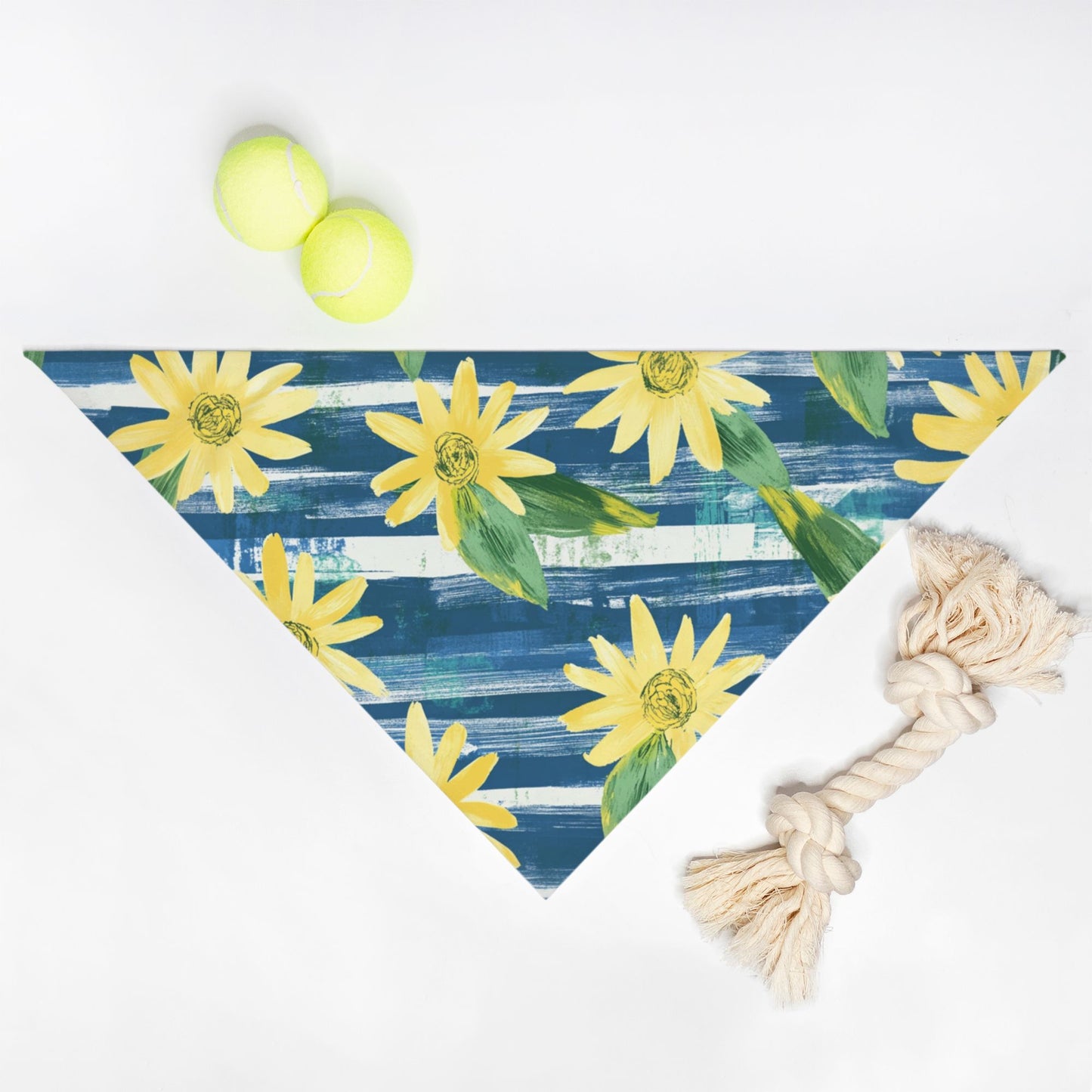Sunflower Pet Bandana Blue Stripes