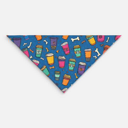 Coffee Pet Bandana Cobalt