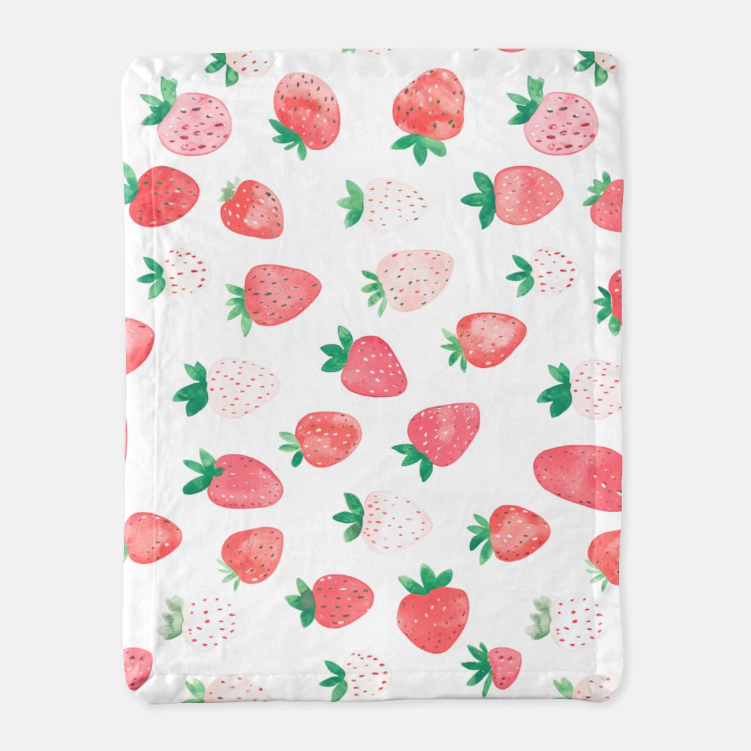 Strawberry Satin Trim Blanket