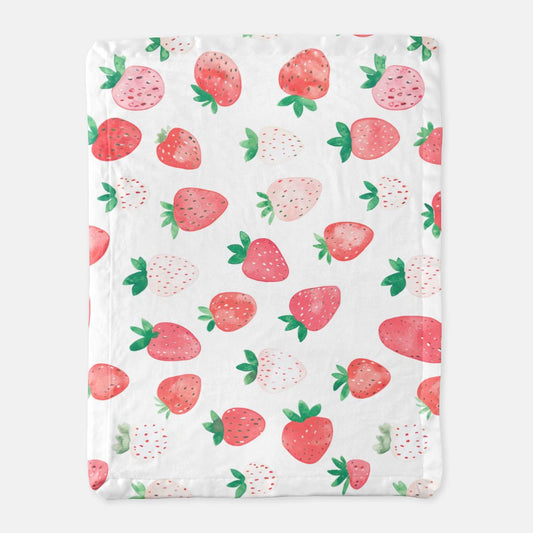 Strawberry Satin Trim Blanket