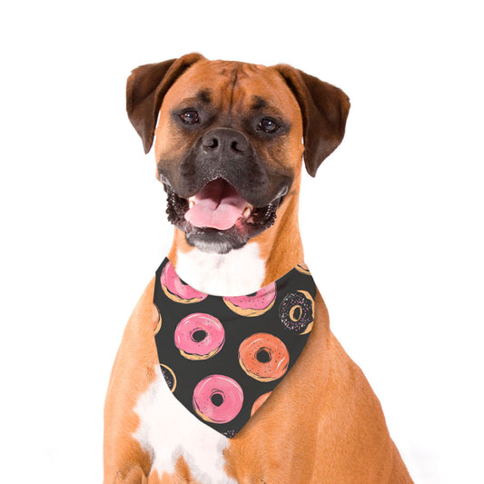 Donuts Pet Bandana Pink/Black