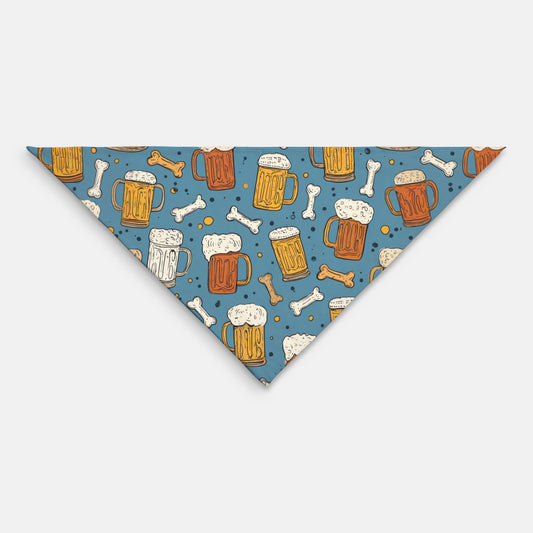 Beer Pet Bandana Light Blue
