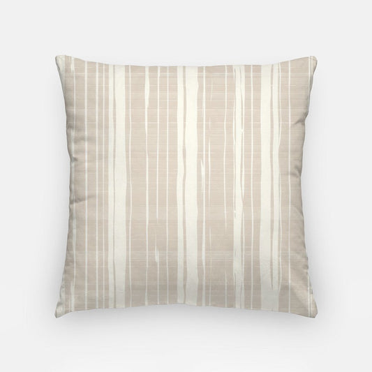 Beige/Ivory Vertical Stripes Artisan Pillow Case 18 Inch