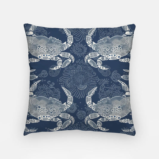 Batik Crabs Artisan Pillow Case 18 Inch