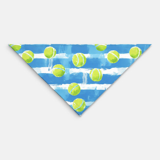 Tennis Ball Pet Bandana Bright Blue
