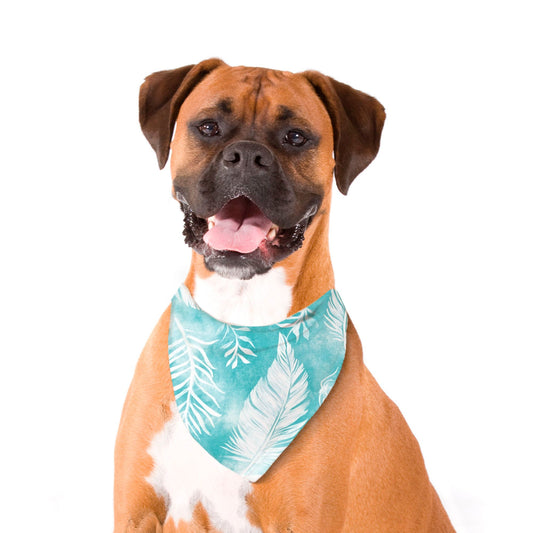 Feather Pet Bandana Aqua