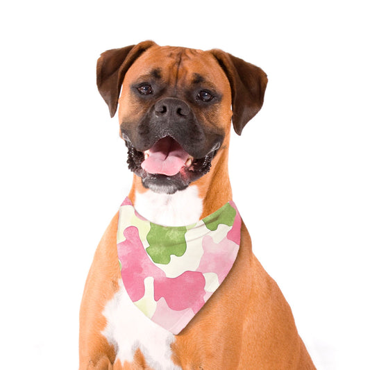 Camo Pet Bandana Pink/Green