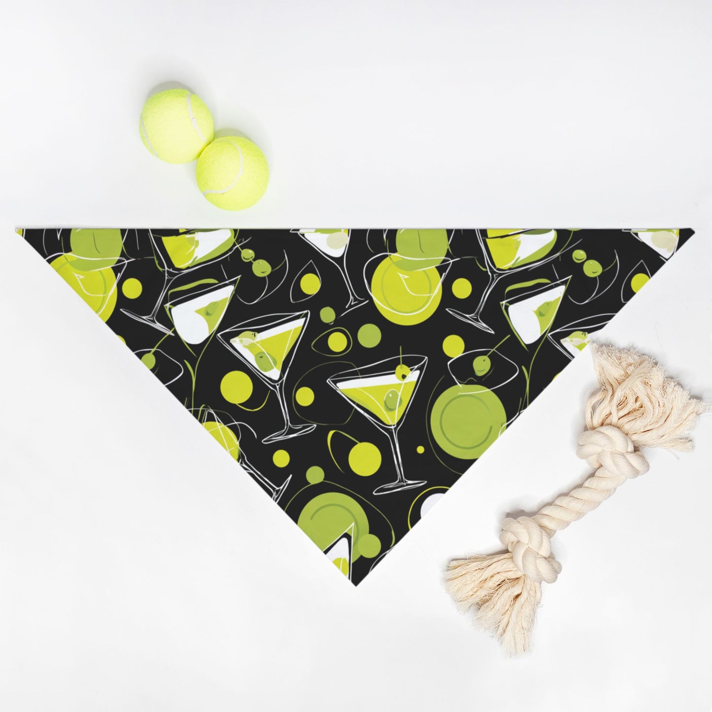 Martini Pet Bandana Black/Green