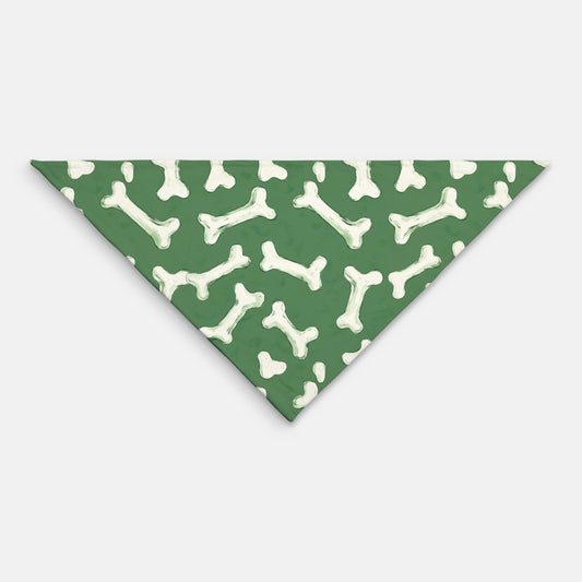 Bones Pet Bandana Green