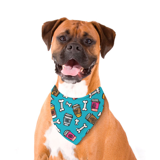 Coffee Pet Bandana Aqua