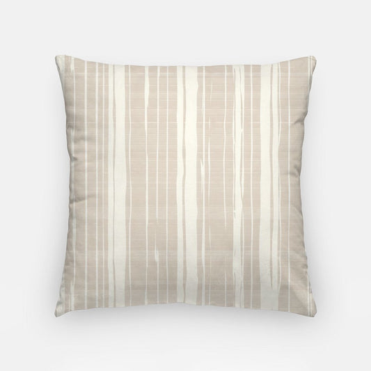 Beige/Ivory Vertical Stripes Artisan Pillow Case 18 Inch