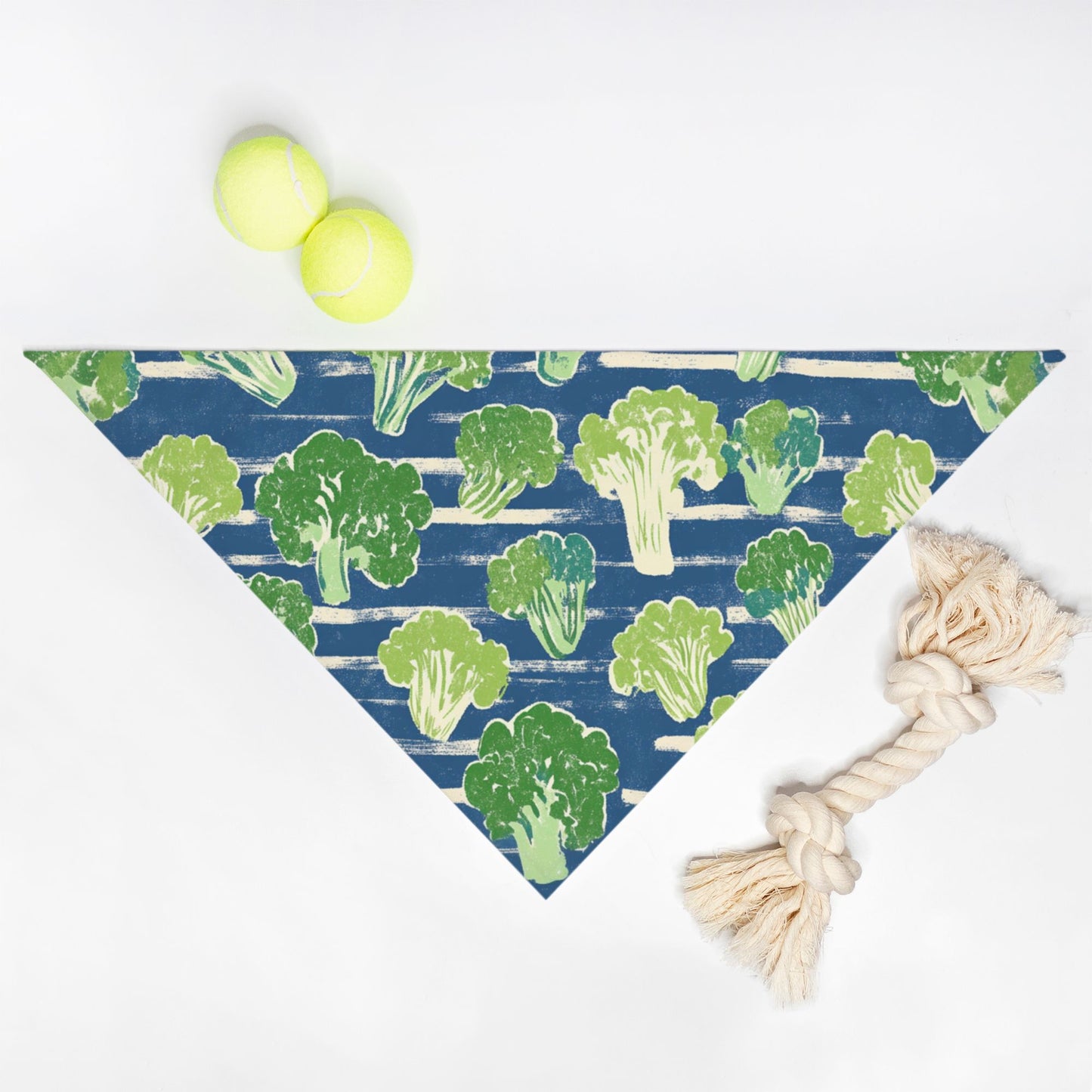 Broccoli Pet Bandana Green/Blue