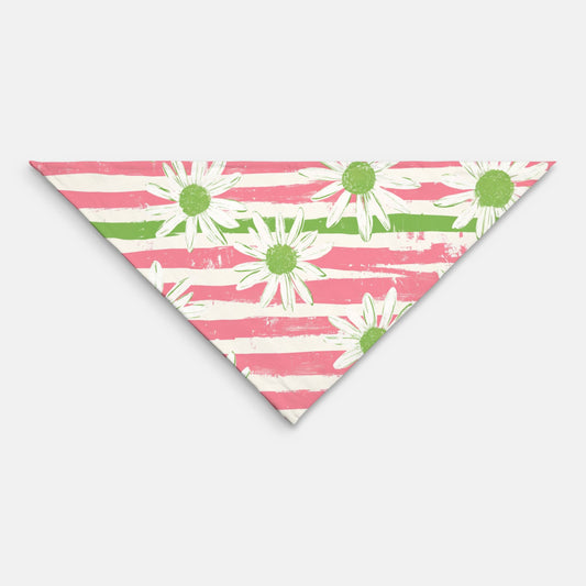 Daisy Pet Bandana Pink/Green