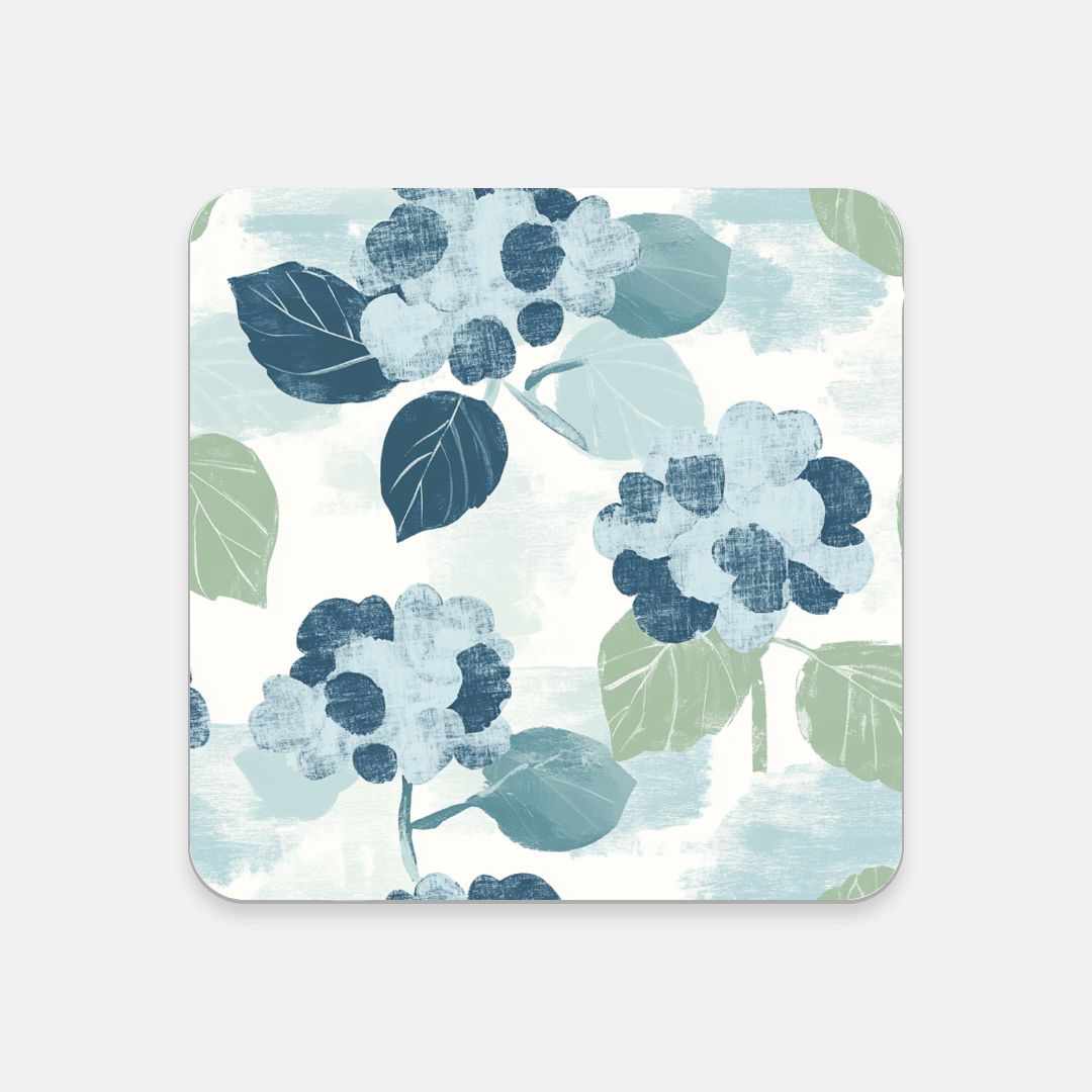 Hydrangea Cork Back Coaster
