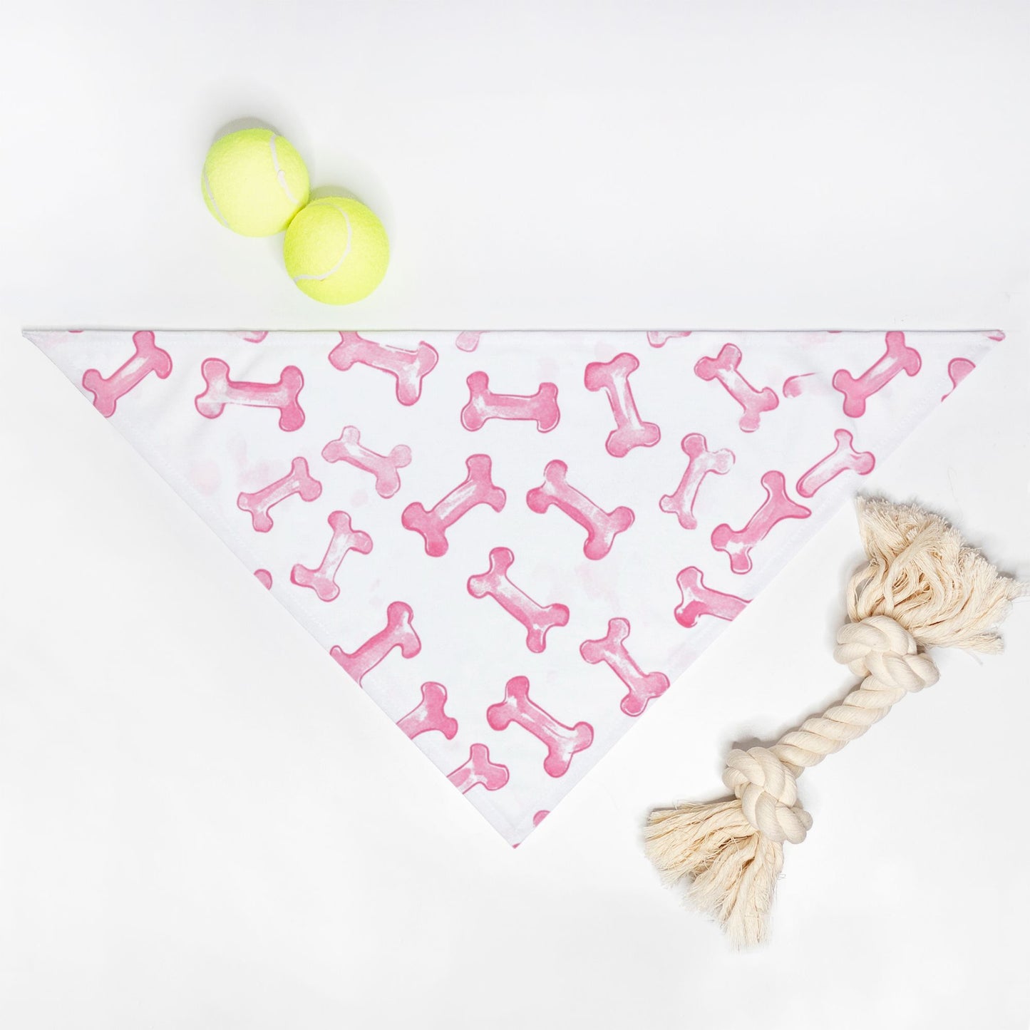 Dog Bone Pet Bandana - Pink