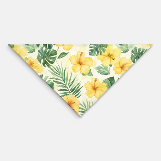 Tropical Pet Bandana Bright Yellow