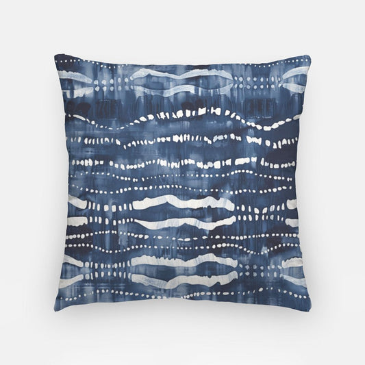 Blue Batik Artisan Pillow Case 18 Inch