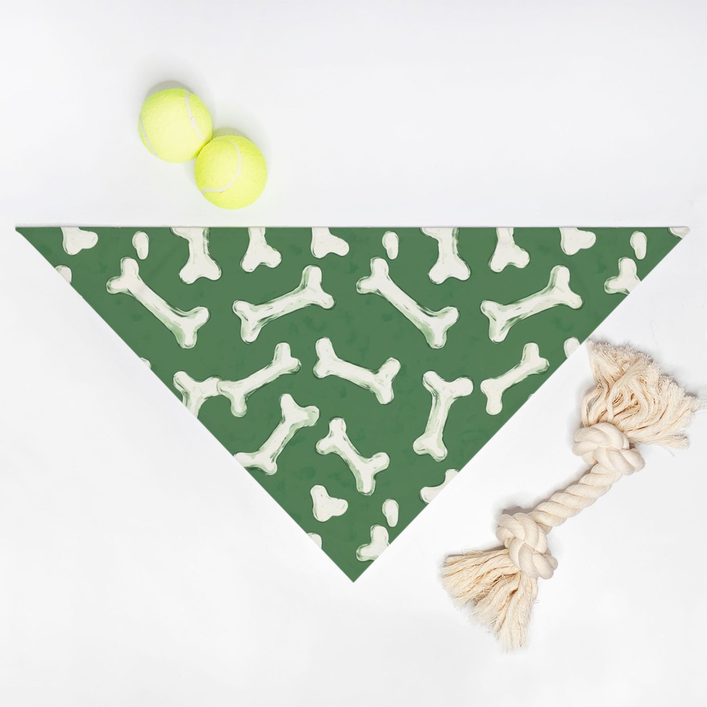 Bones Pet Bandana Green