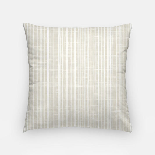 Sand/Ivory Pinstripes Artisan Pillow Case 18 Inch