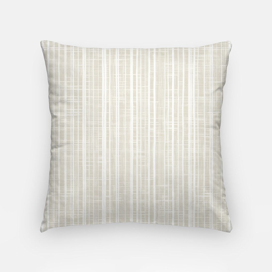 Sand/Ivory Pinstripes Artisan Pillow Case 18 Inch