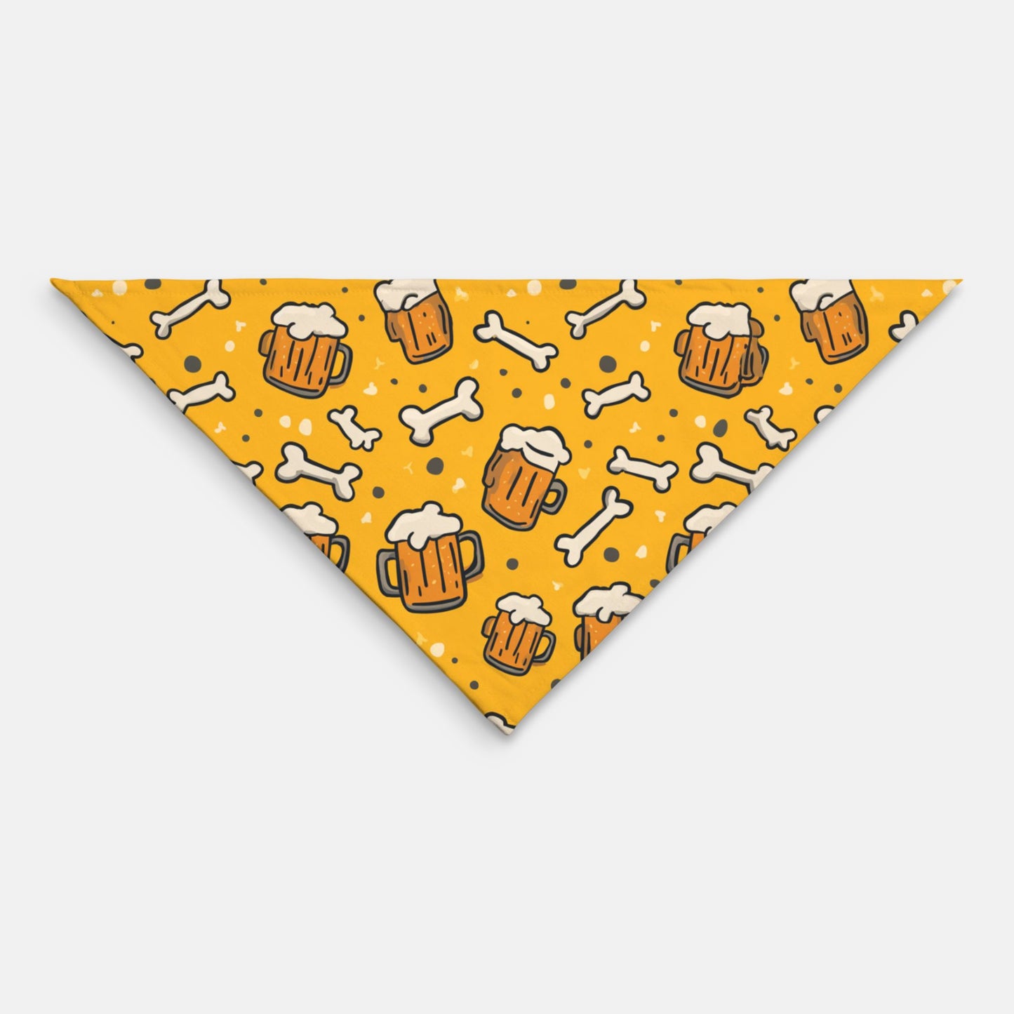 Beer Pet Bandana Yellow