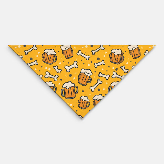 Beer Pet Bandana Yellow