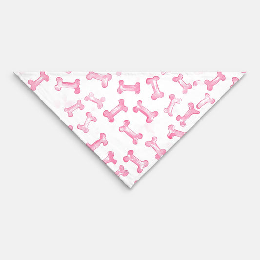Dog Bone Pet Bandana - Pink