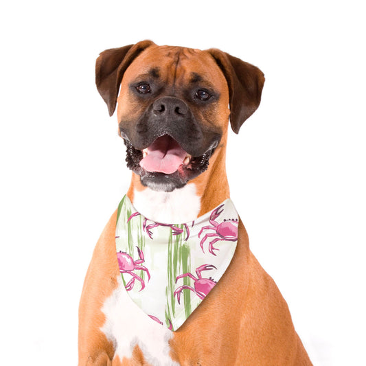 Pink Crab Pet Bandana