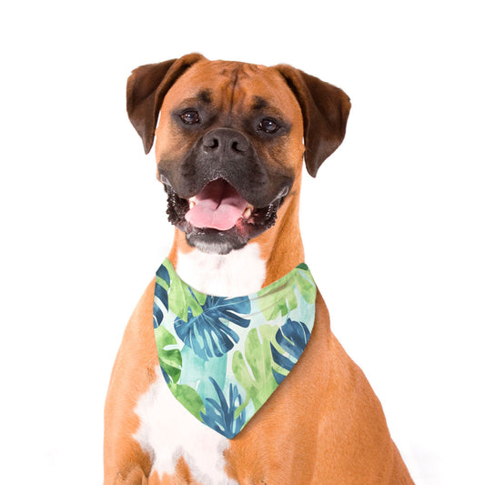 Tropical Pet Bandana Blue/Green