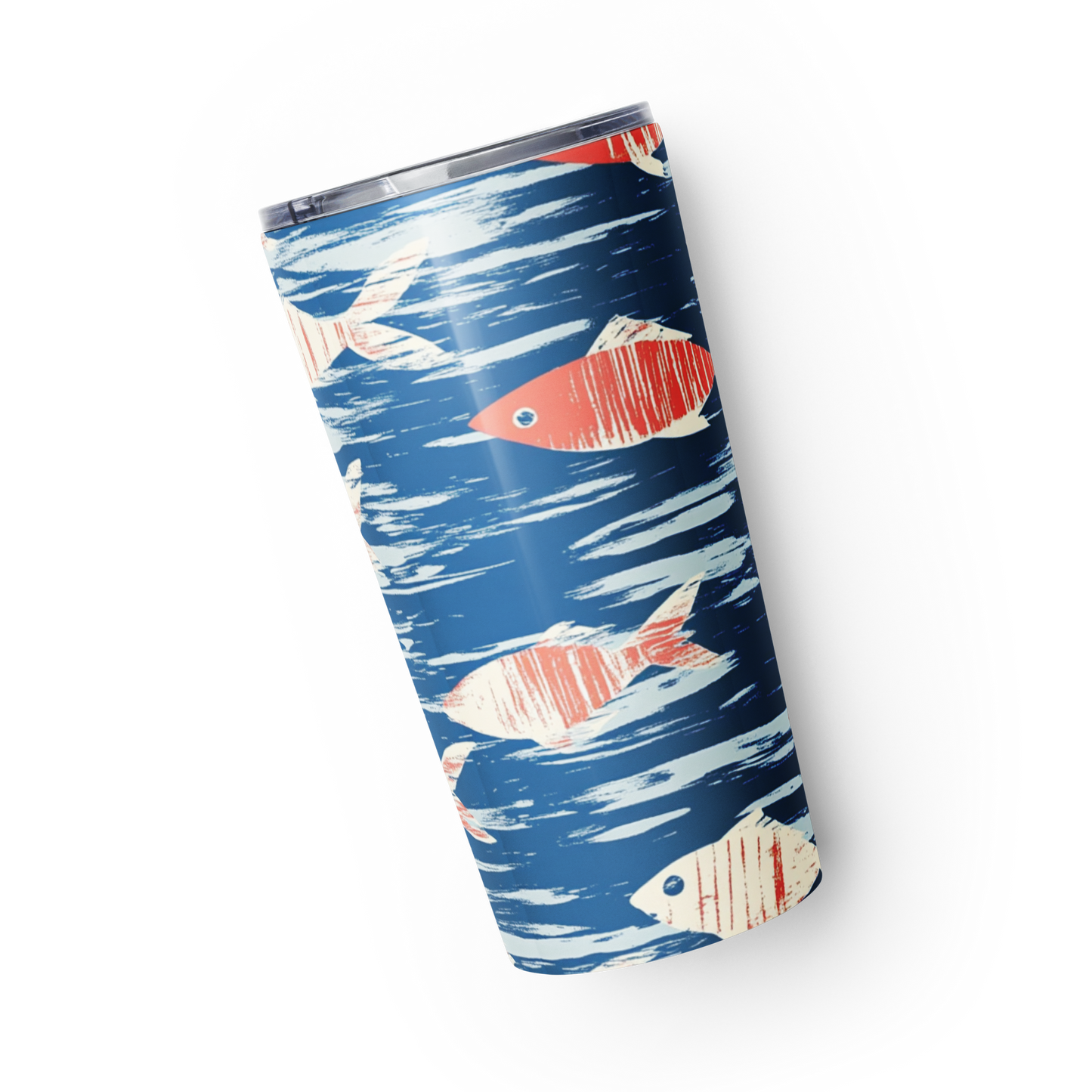 Fish Stainless Steel Tumbler Coral/Blue